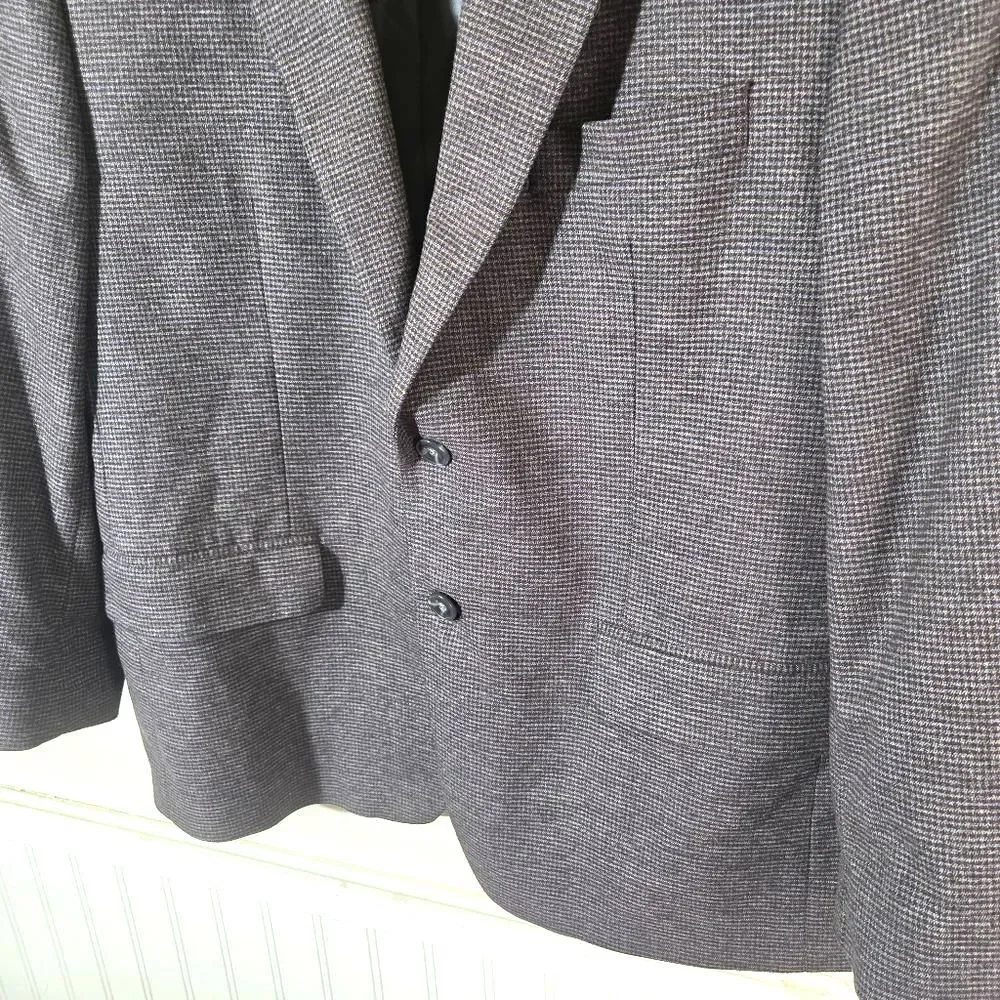 Michael Kors Men’s Blazer Sport Coat 42R Brown Check Wool Blend
